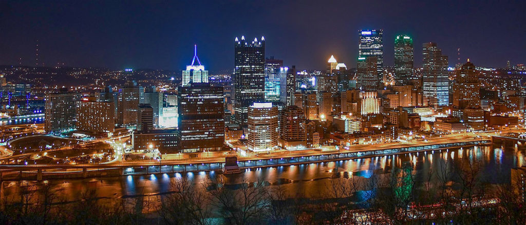 Pittsburgh Night Skyline - Commercial Real Estate