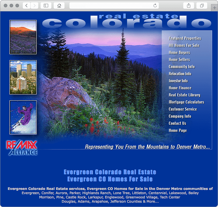 Evergreen CO Real Estate Web Design
