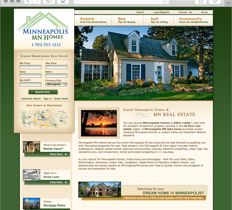 Minneapolis MN Real Estate Website Design