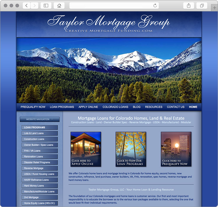 Colorado Mortgage Lender Website Design Colorado Mortgage Lender Website Design