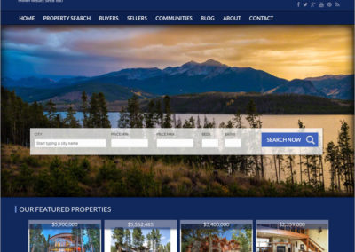 Summit County Colorado Real Estate Company Website Design