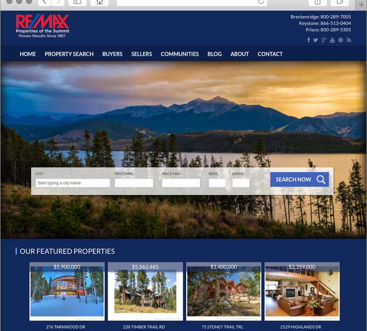 Summit County Colorado Real Estate Company Website Design