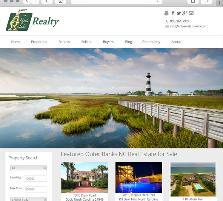 Outer Banks NC Real Estate Website Design