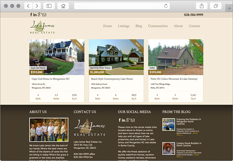 North Carolina Responsive Real Estate Web Design - Listing Tool
