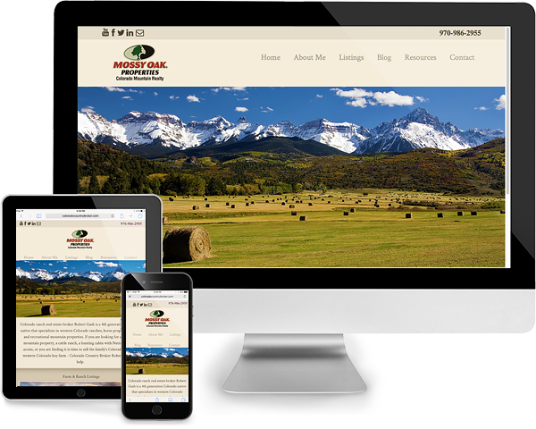 Reasponsive Colorado Land Ranch Real Estate Website Design