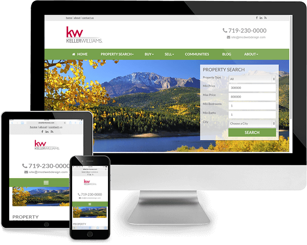 Responsive Colorado Springs Homes and Real Estate Website Design