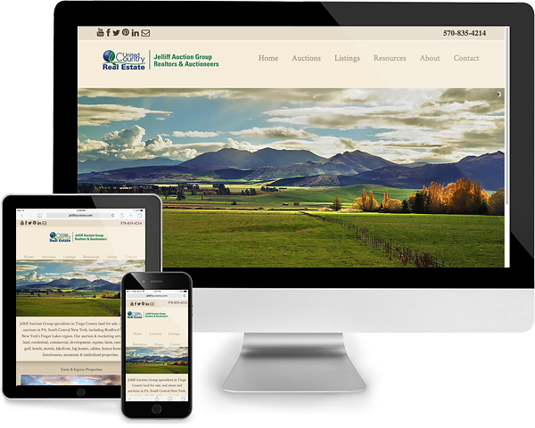 Responsive PA Real Estate Auctions Website Design