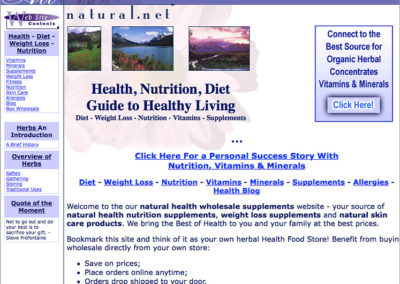 Natural Health Nutrition Website Design