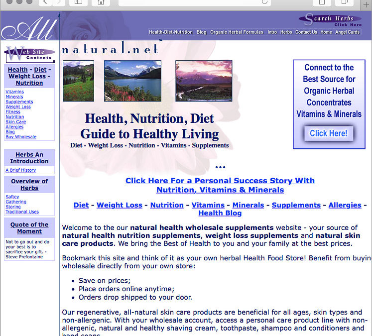 Natural Health Nutrition Website Design