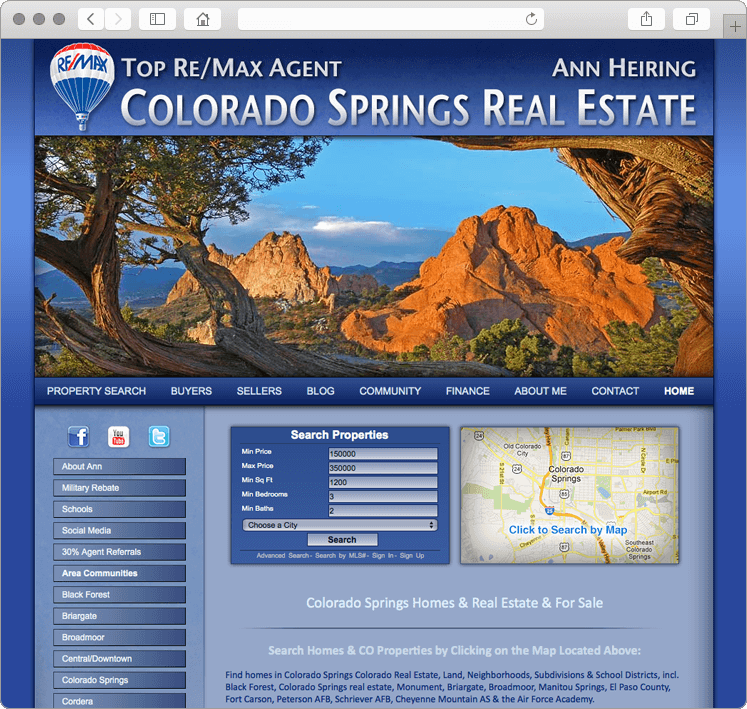 Colorado Springs Real Estate Website Design