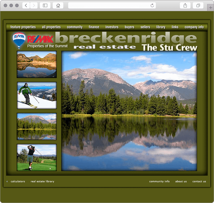Breckenridge Real Estate Team Website Design Breckenridge Real Estate Team Website Design