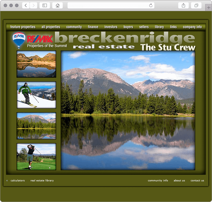 Breckenridge Real Estate Team Website Design