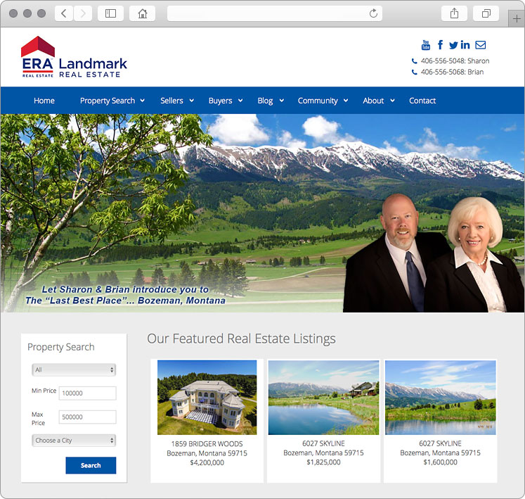 Responsive Bozeman MT Real Estate Web Design