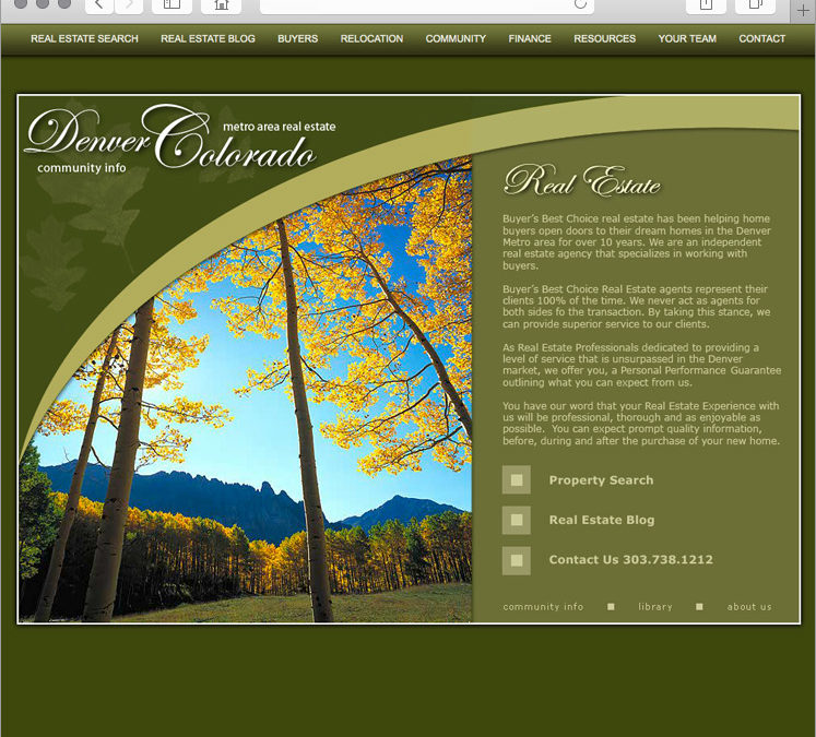 Denver Colorado Real Estate Company Web Design