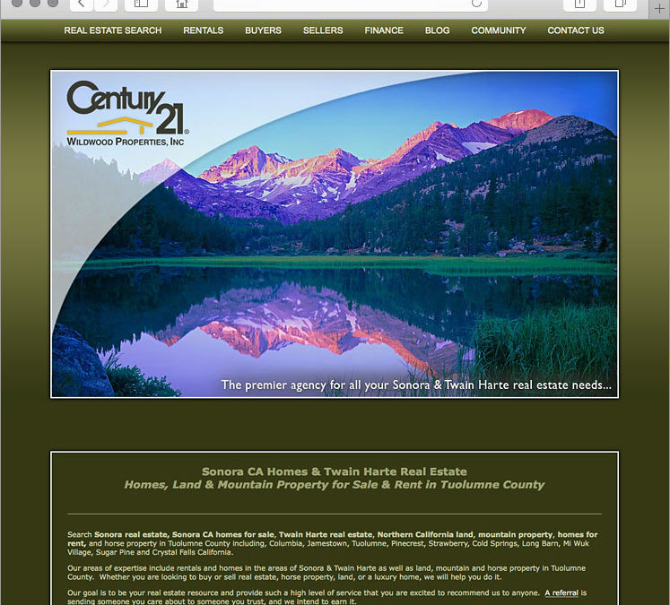 Sonora California Homes & Real Estate Web Design