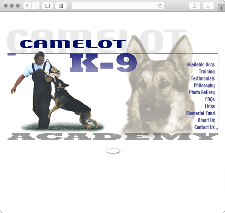 K-9 Working Dogs for Sale Website Design