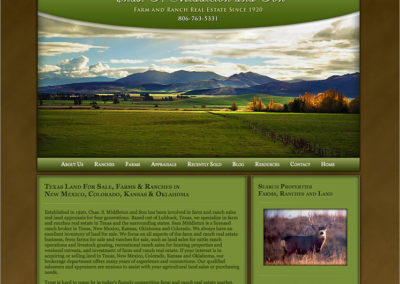 Custom Farm Land Ranch Website Design