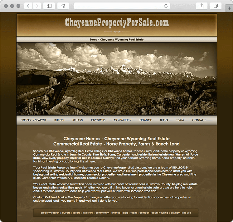 Cheyenne Wyoming Homes Land Ranch Real Estate Website Design Cheyenne Wyoming Homes Land Ranch Real Estate Website Design