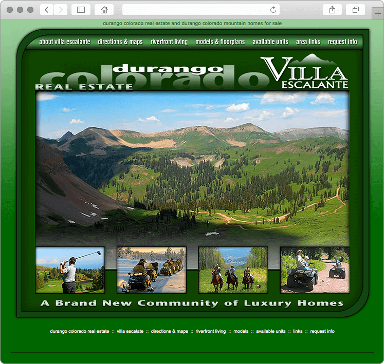 Colorado New Home Development Website Design