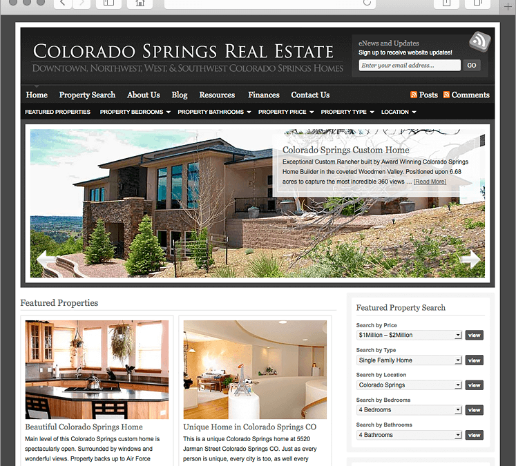 Colorado Springs Homes and Real Estate Web Design