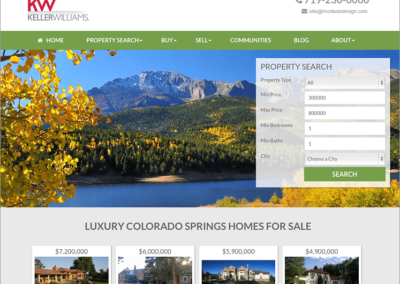 Colorado Springs Homes and Real Estate Website Design