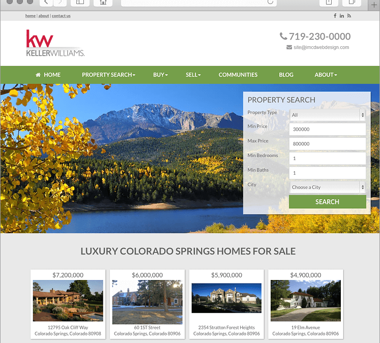 Colorado Springs Homes and Real Estate Website Design