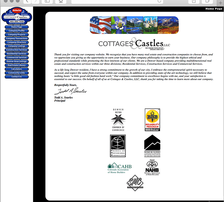 Colorado Real Estate Developer Website Design