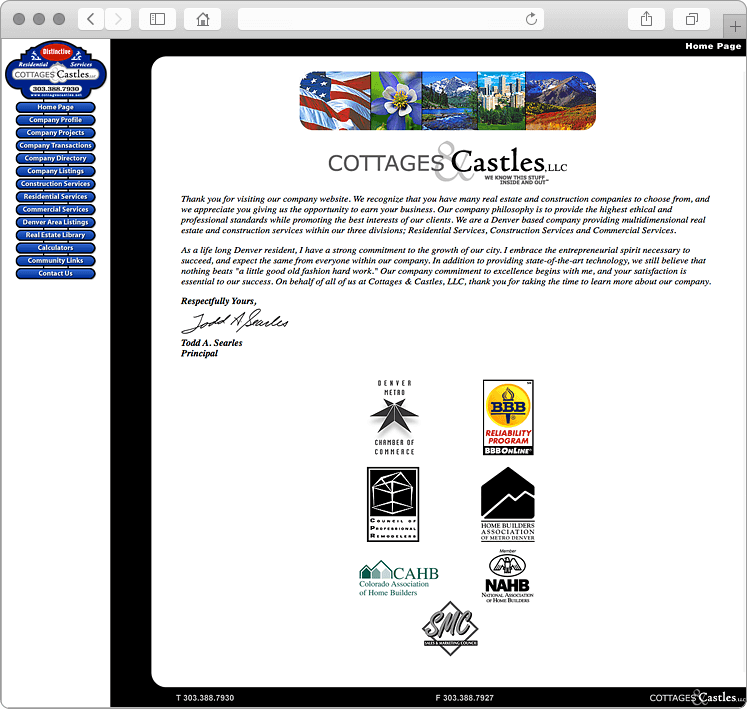 Colorado Real Estate Developer Website Design