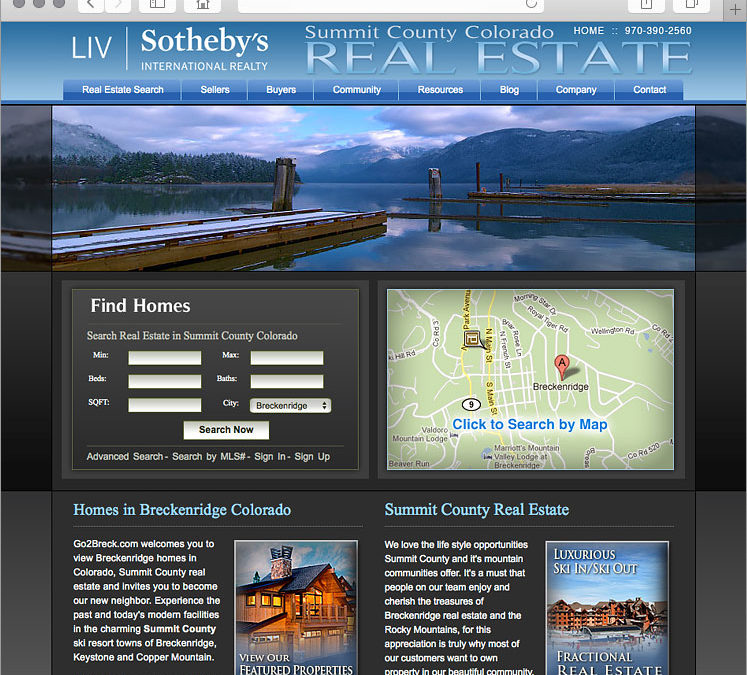 Breckenridge Colorado Sotheby’s Real Estate Agent Website