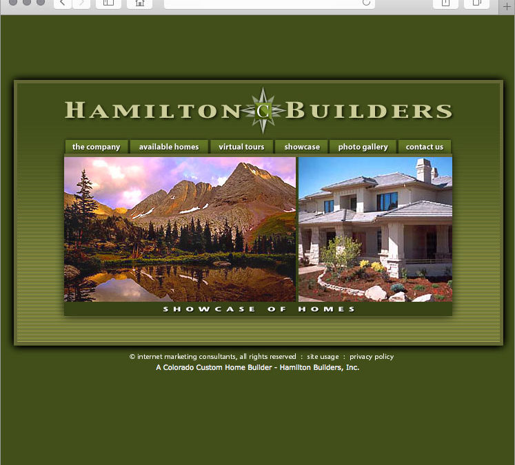 Colorado Custom Home Builder Web Design