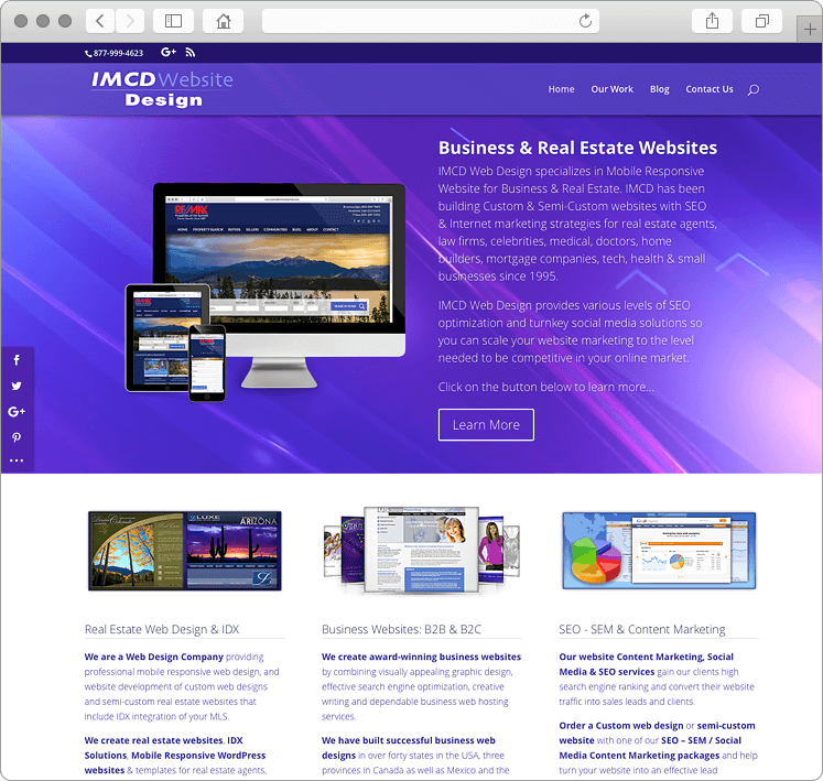 IMCD's Custom Home Page Design 2016