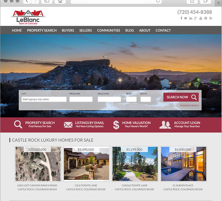 Castle Rock Colorado Real Estate Team Website