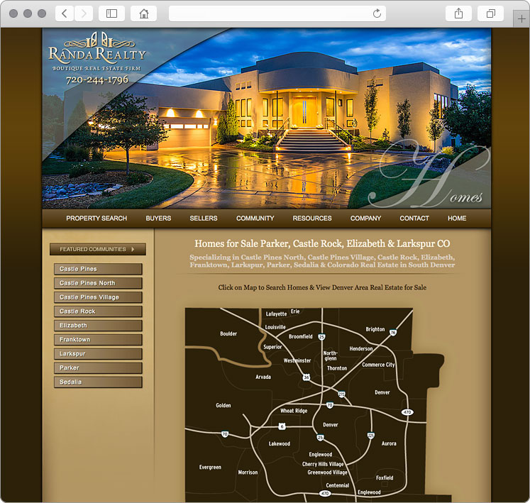 Custom Castle Rock Colorado Real Estate Web Design Custom Castle Rock Colorado Real Estate Web Design