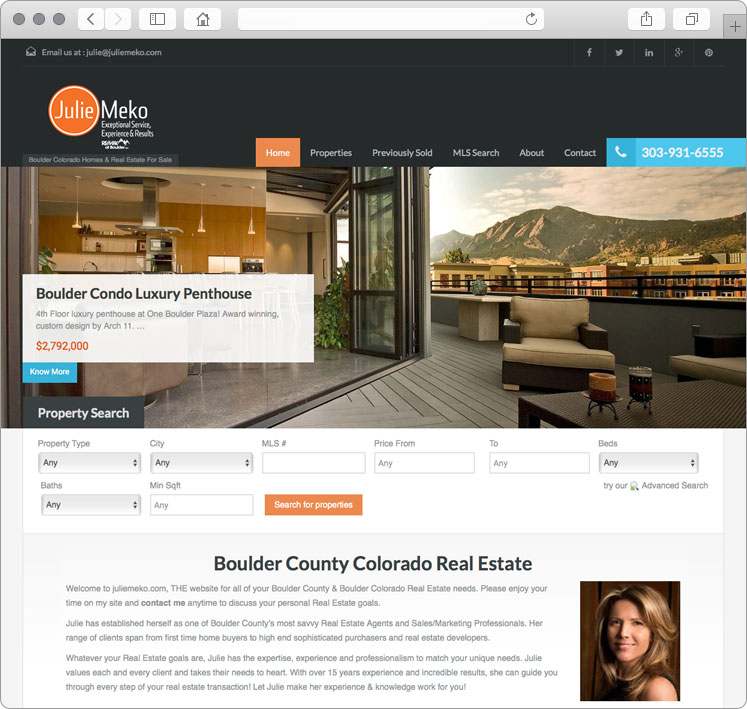 Boulder CO Real Estate Web Design