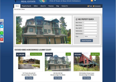 Breckenridge Colorado Real Estate Web Design