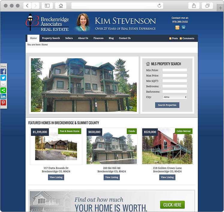Breckenridge Colorado Real Estate Web Design