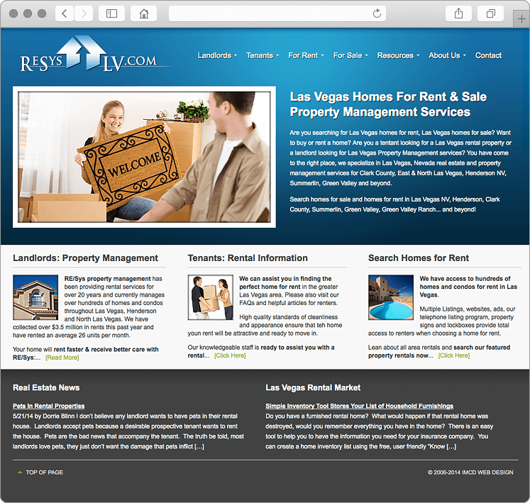 Las Vegas Property Management Company Website Design Las Vegas Property Management Company Website Design