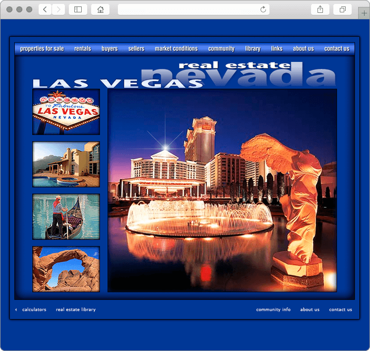 Las Vegas Nevada Real Estate Company Website Design