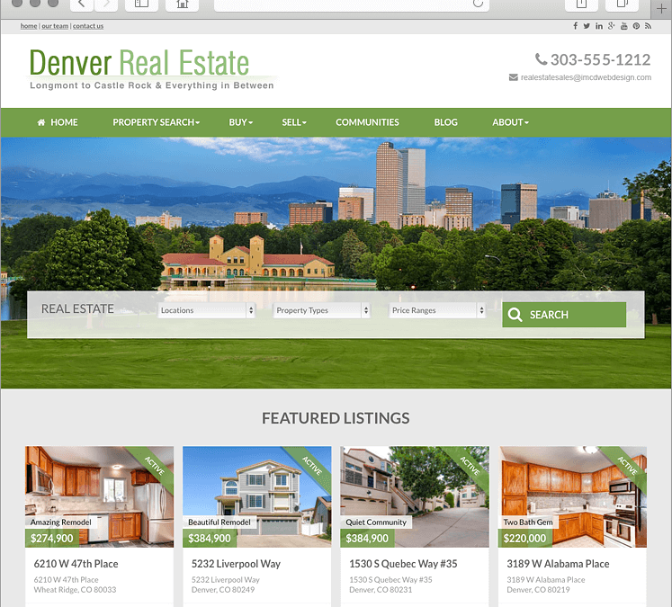 Denver Real Estate Brokerage Website Design