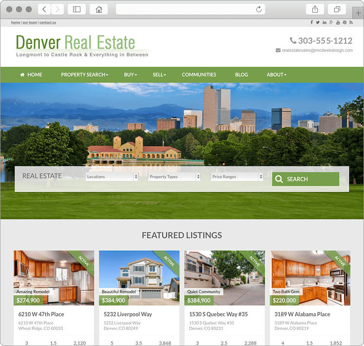 Denver Real Estate Brokerage Website Design Denver Real Estate Brokerage Website Design
