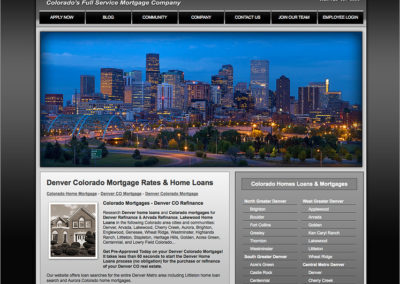 Denver Mortgage Homes Loans Website Design