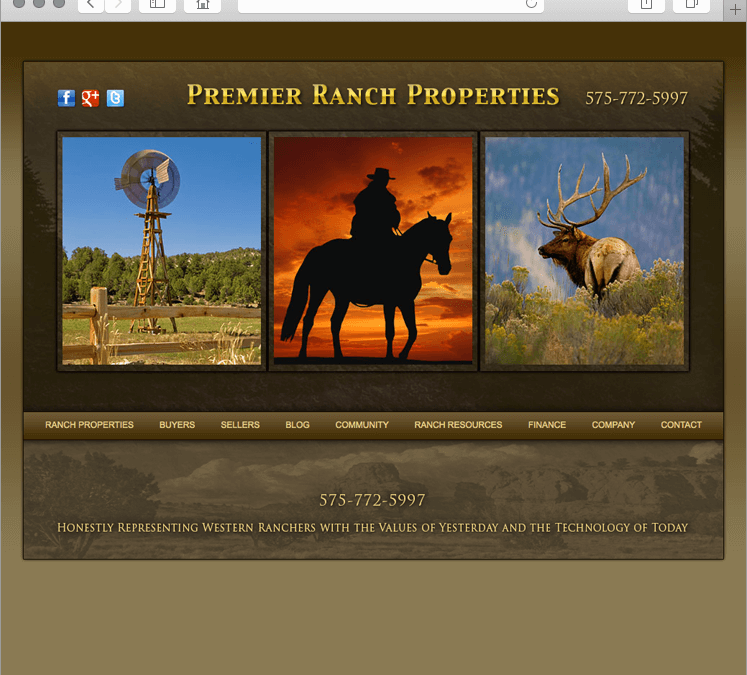 New Mexico Ranches Web Design