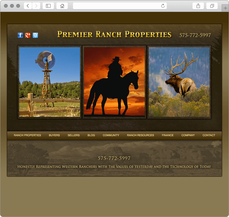 New Mexico Ranches Web Design