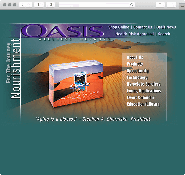 Oasis Wellness Health Company Business Website Design