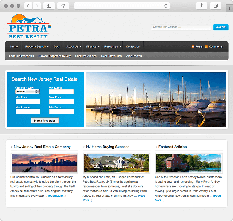 New Jersey Real Estate Company Website Design