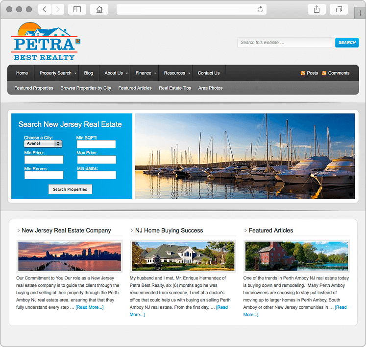 New Jersey Real Estate Company Website Design New Jersey Real Estate Company Website Design
