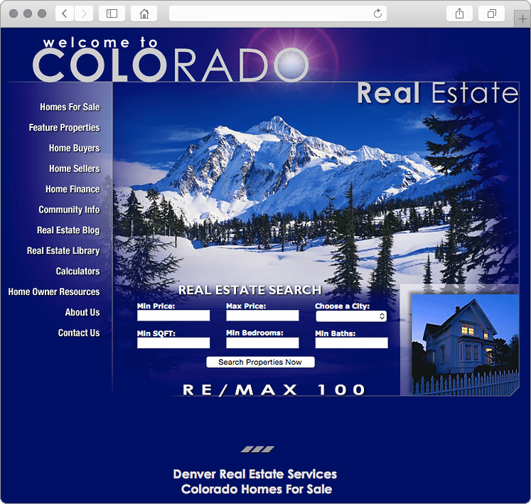 Denver Colorado REMAX Real Estate Company Website Design