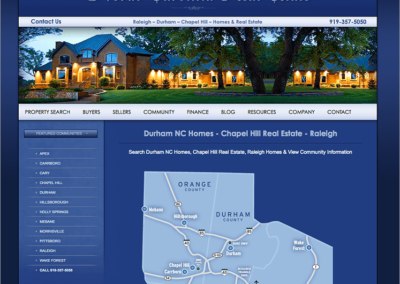 Raleigh Durham NC Real Estate Company Website Design
