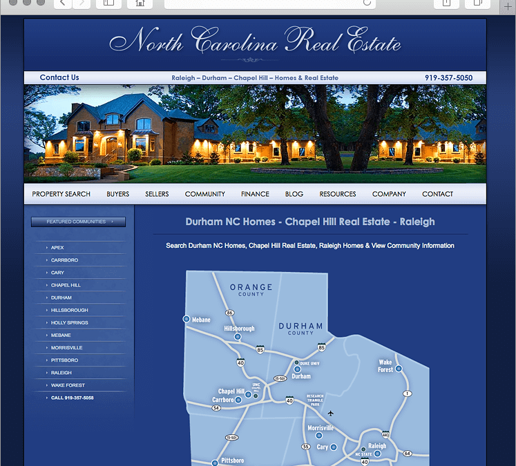 Raleigh Durham NC Real Estate Company Website Design