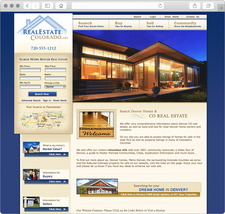 Colorado Real Estate Company Website Design Colorado Real Estate Company Website Design